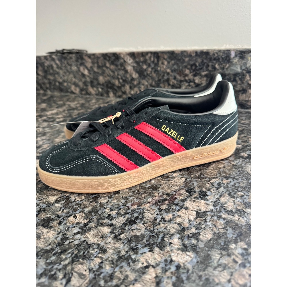 Adidas Gazelle Indoor Core Black Better Scarlet Gum IH9653‎ Mens Sneakers 6